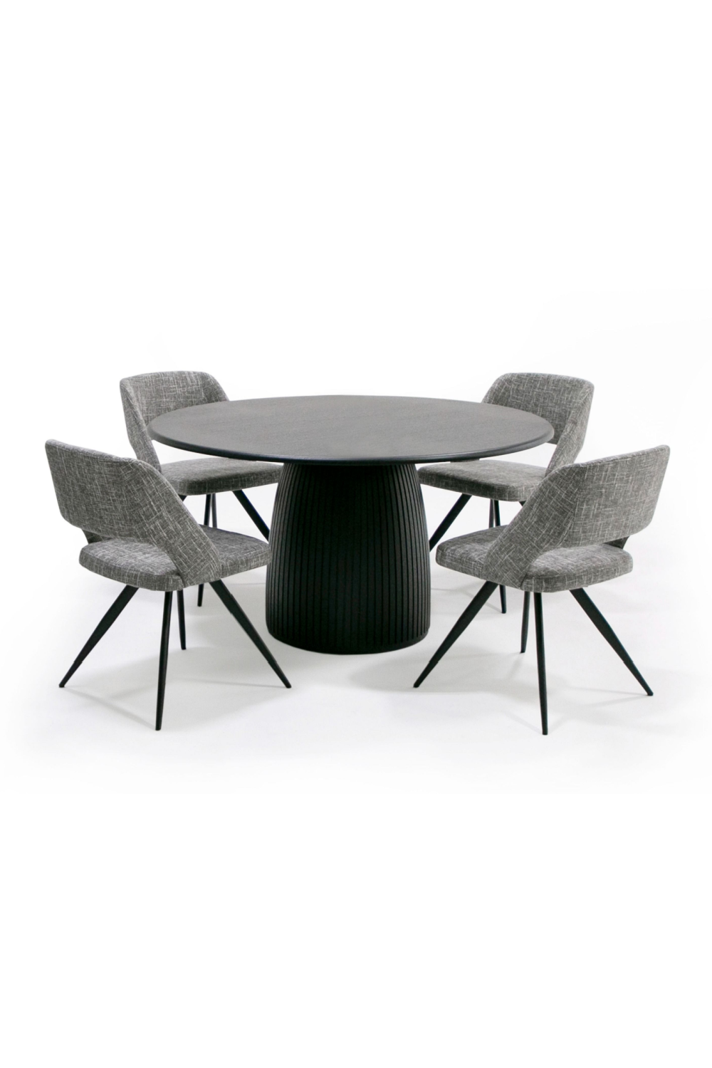 Black Oak Round Dining Table | OROA Modern Lander | Oroa.com