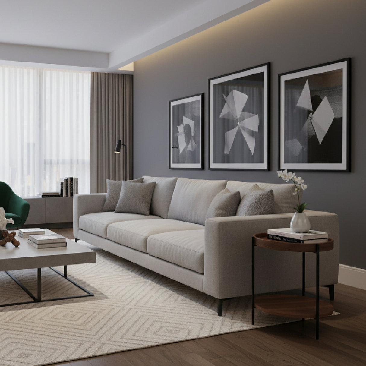 Round Wooden 2-Layer End Table | Oroa.com