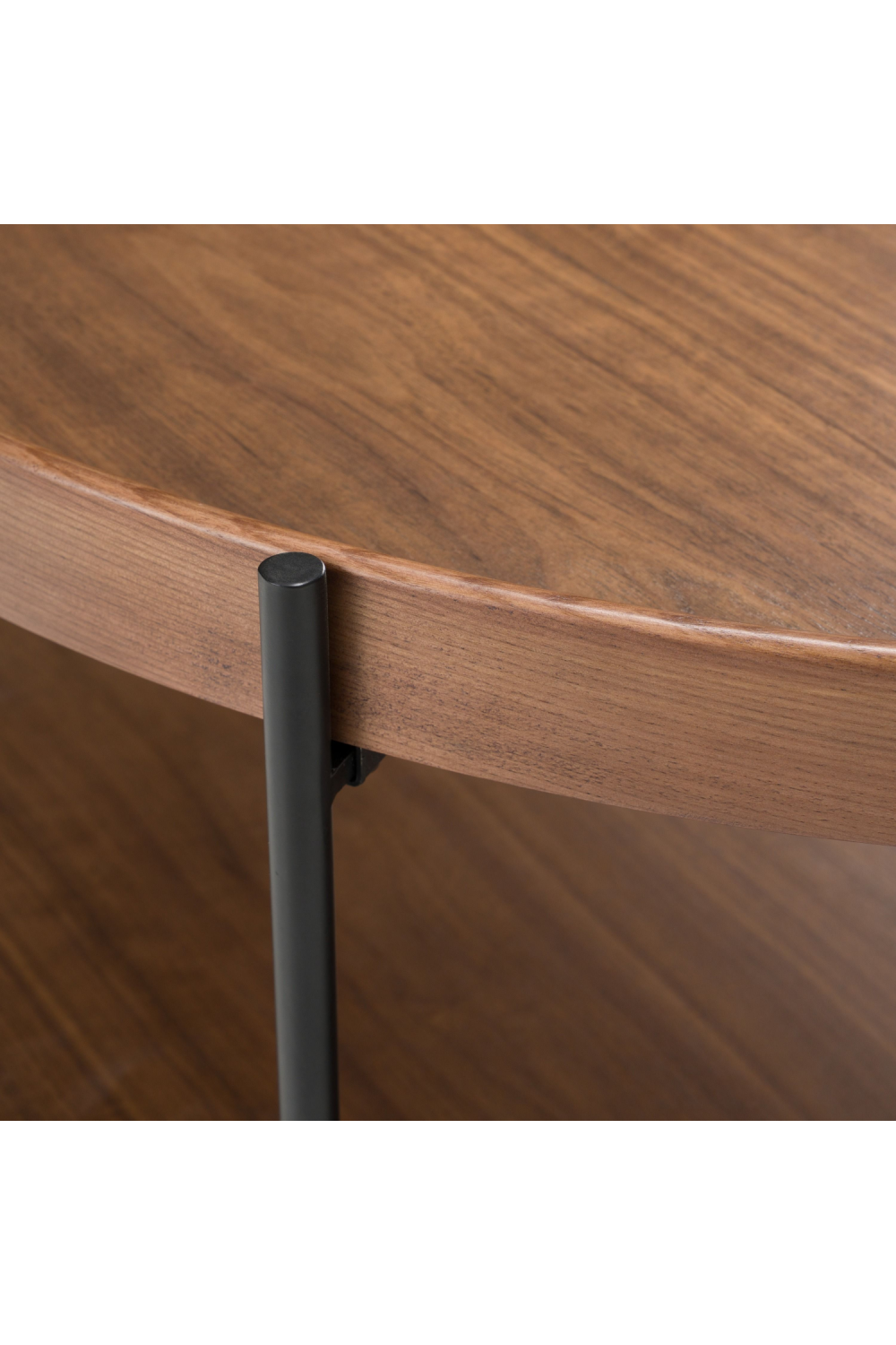 Round Wooden 2-Shelf Coffee Table | Oroa.com