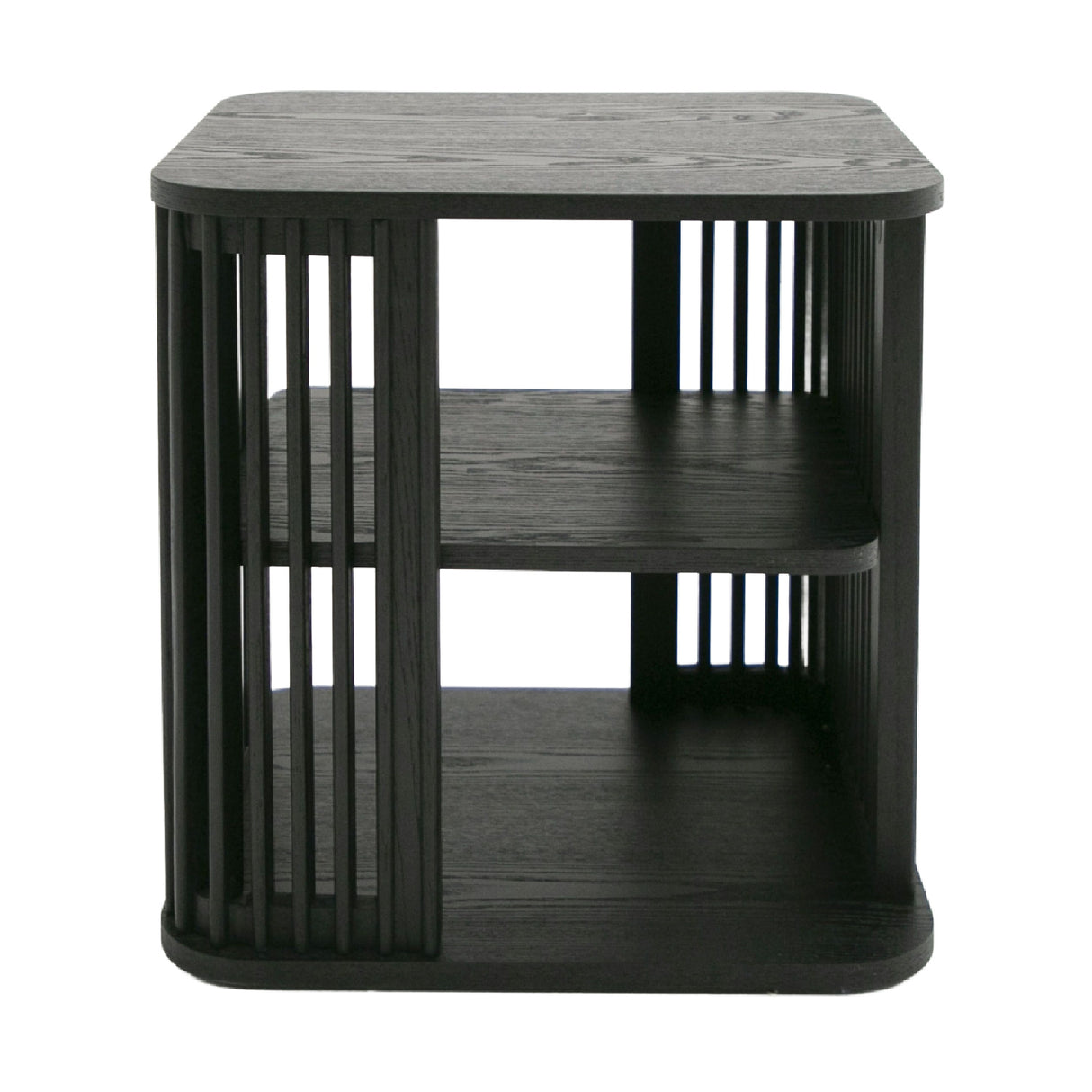 Slatted Black Ash End Table | Oroa.com