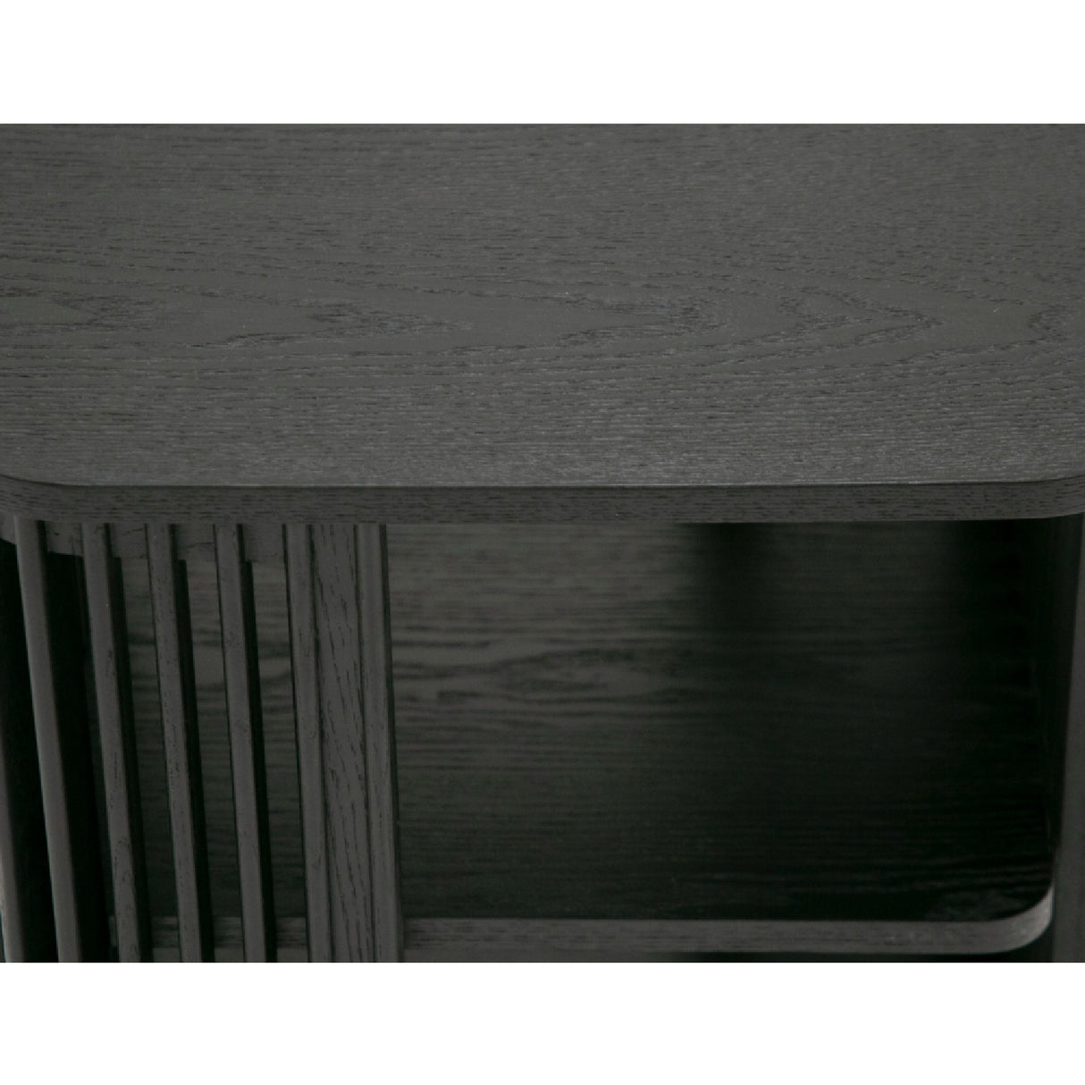 Slatted Black Ash End Table | Oroa.com