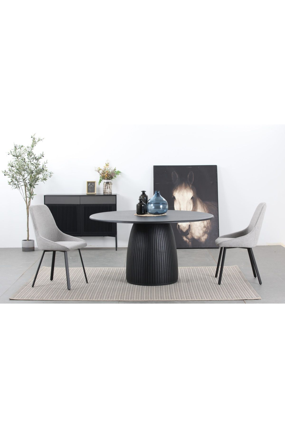 Black Oak Louvered Sideboard | OROA Modern Casper | Oroa.com