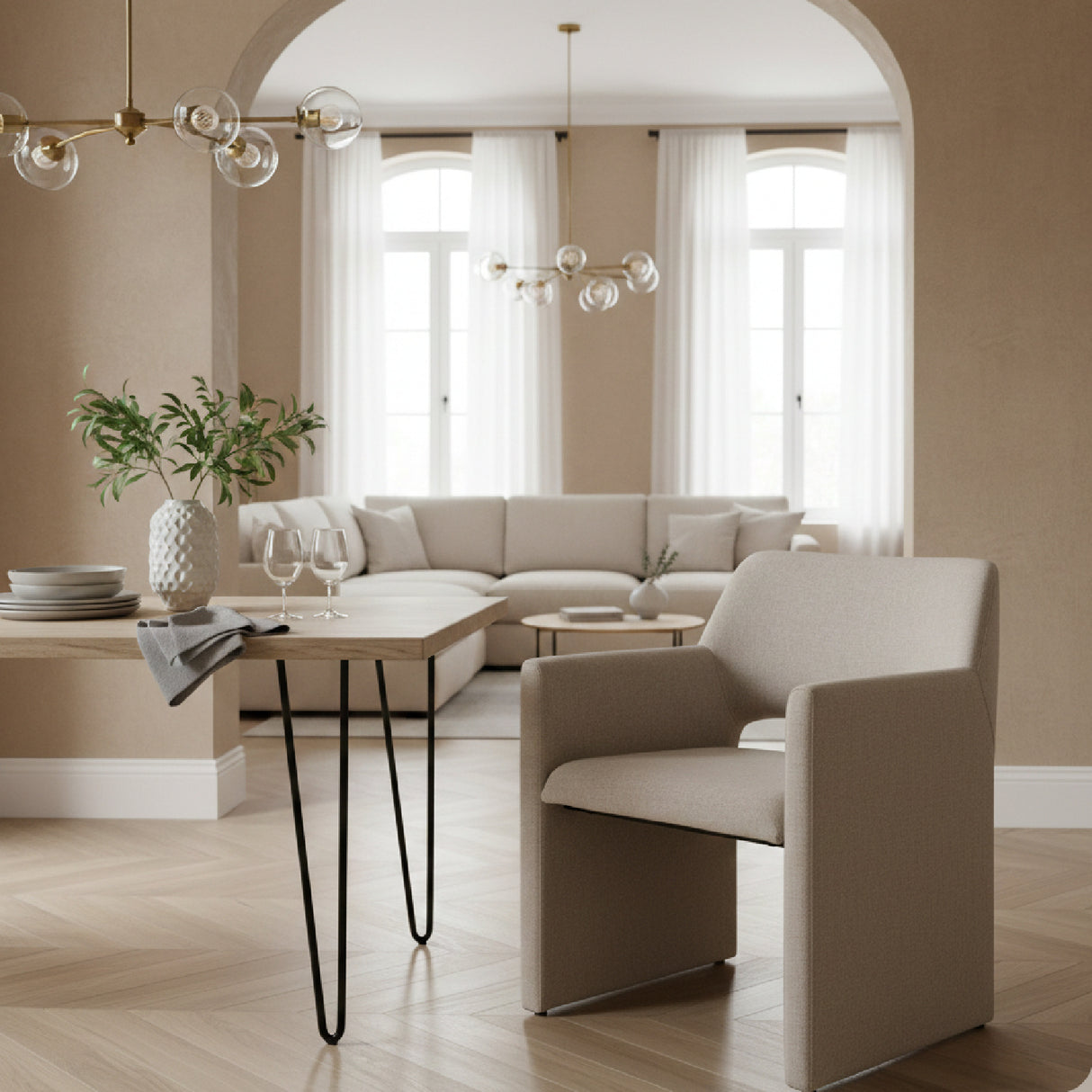 Fabric Upholstered Dining Chair | Oroa.com