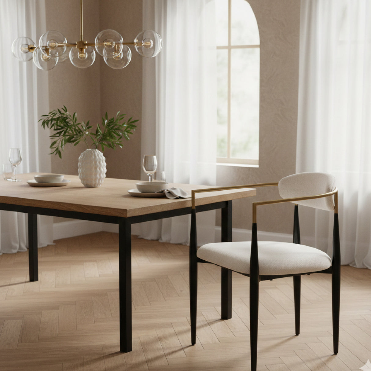 Gold-Armed Dining Chair | Oroa.com