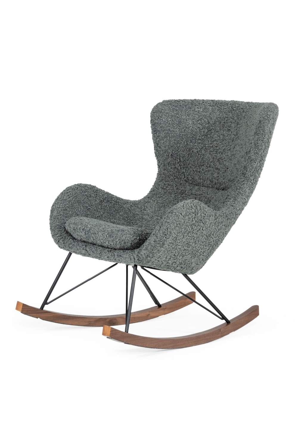 Gray Upholstered Rocking Chair | OROA Modern Ikard | Oroa.com
