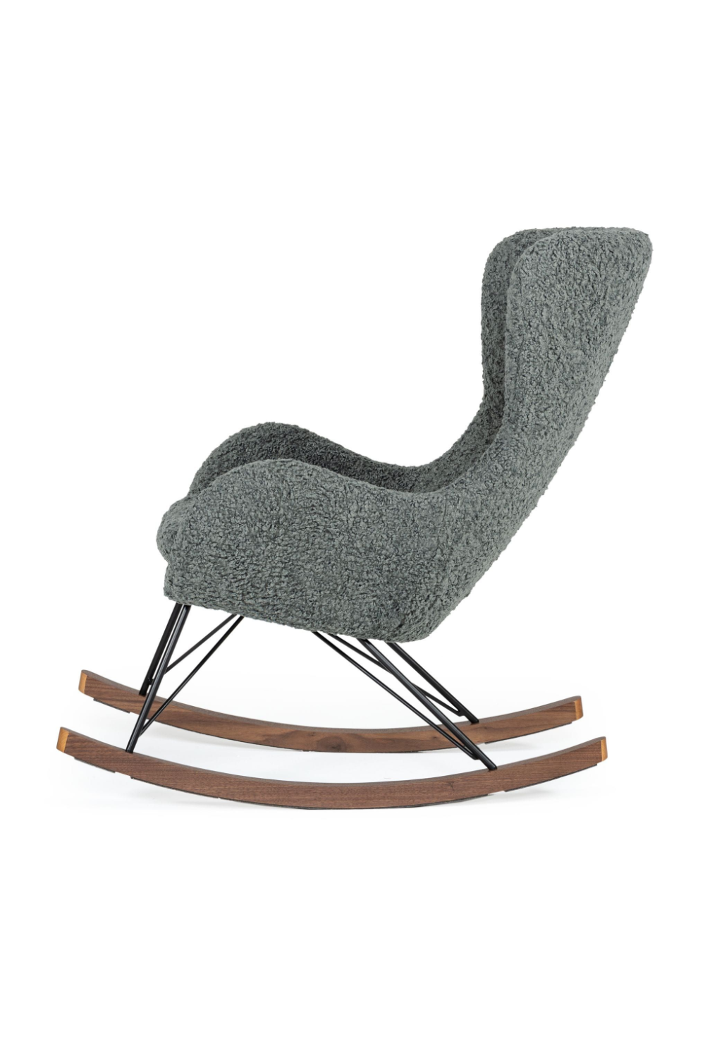 Gray Upholstered Rocking Chair | OROA Modern Ikard | Oroa.com