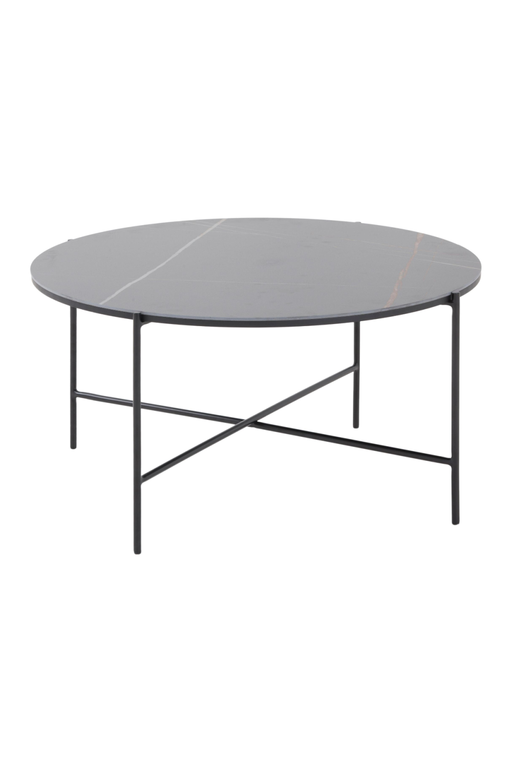 Black Ceramic Round Coffee Table | OROA Modern Hobart | Oroa.com