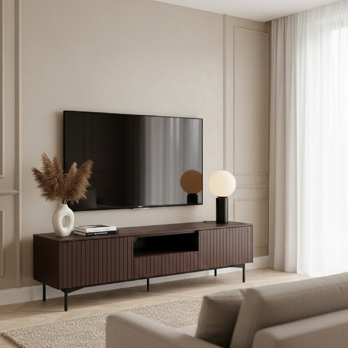 Smoked Ash TV Stand | Oroa.com