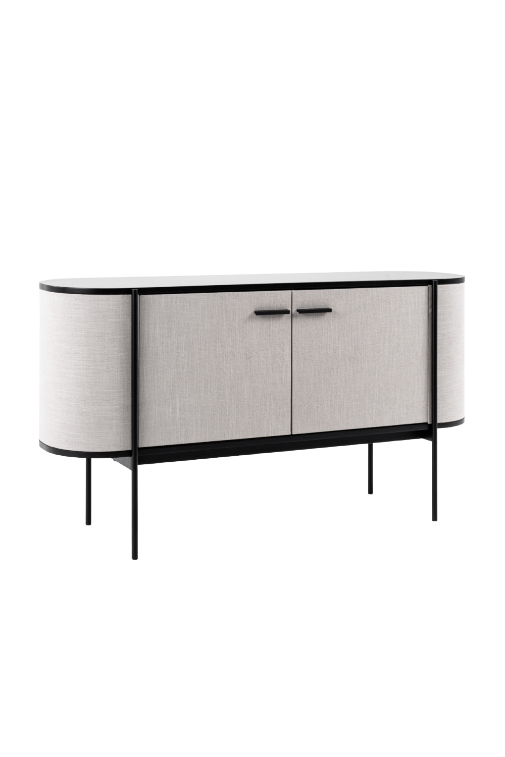 Beige Fabric 2-Door Sideboard | Oroa.com