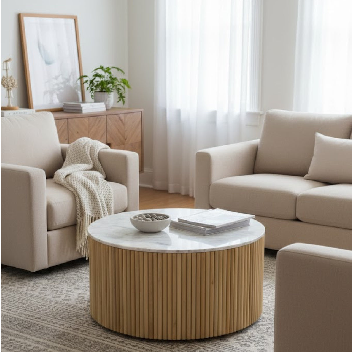 Mango Wood Base Coffee Table | Oroa.com