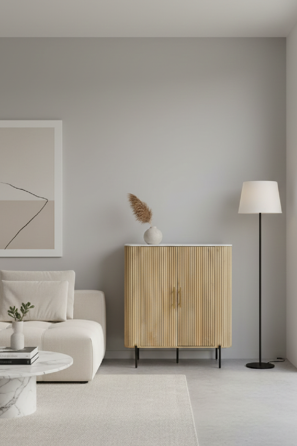 Mango Wood 2-Door Tall Sideboard | OROA Modern Cambridge