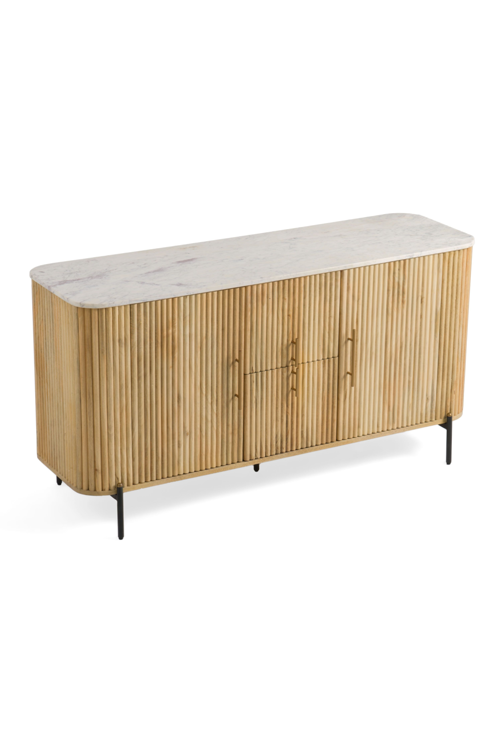 Fluted Mango Wood Sideboard | Oroa.com