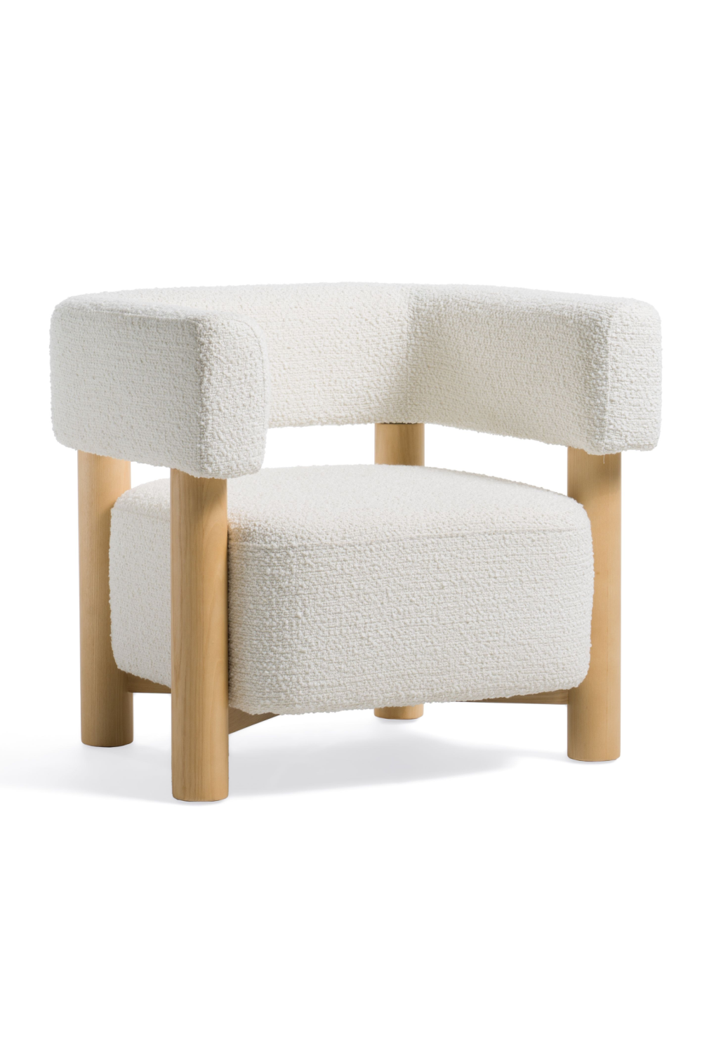 Beech Framed White Accent Chair | OROA Modern Fang | Oroa.com