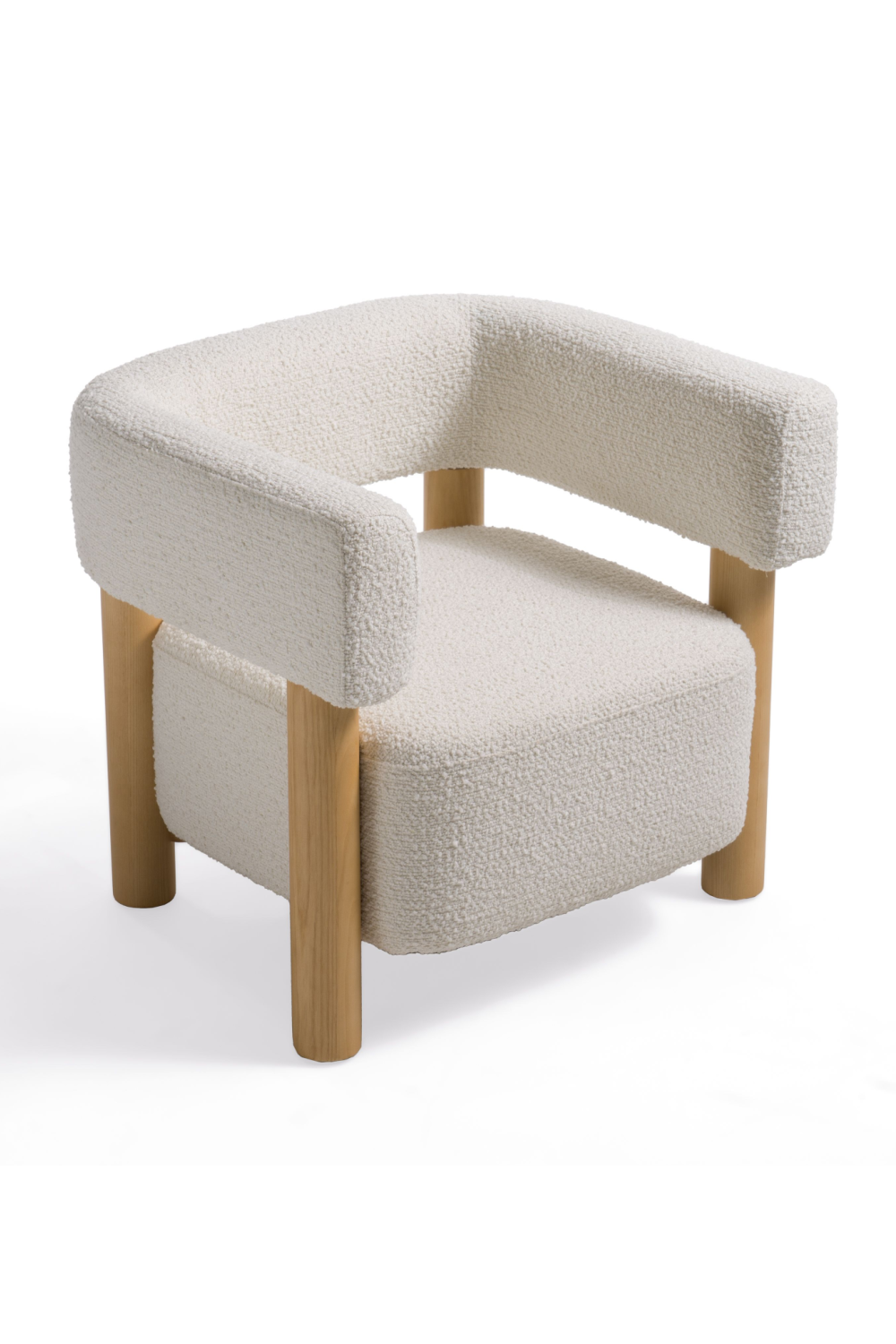 Beech Framed White Accent Chair | OROA Modern Fang | Oroa.com