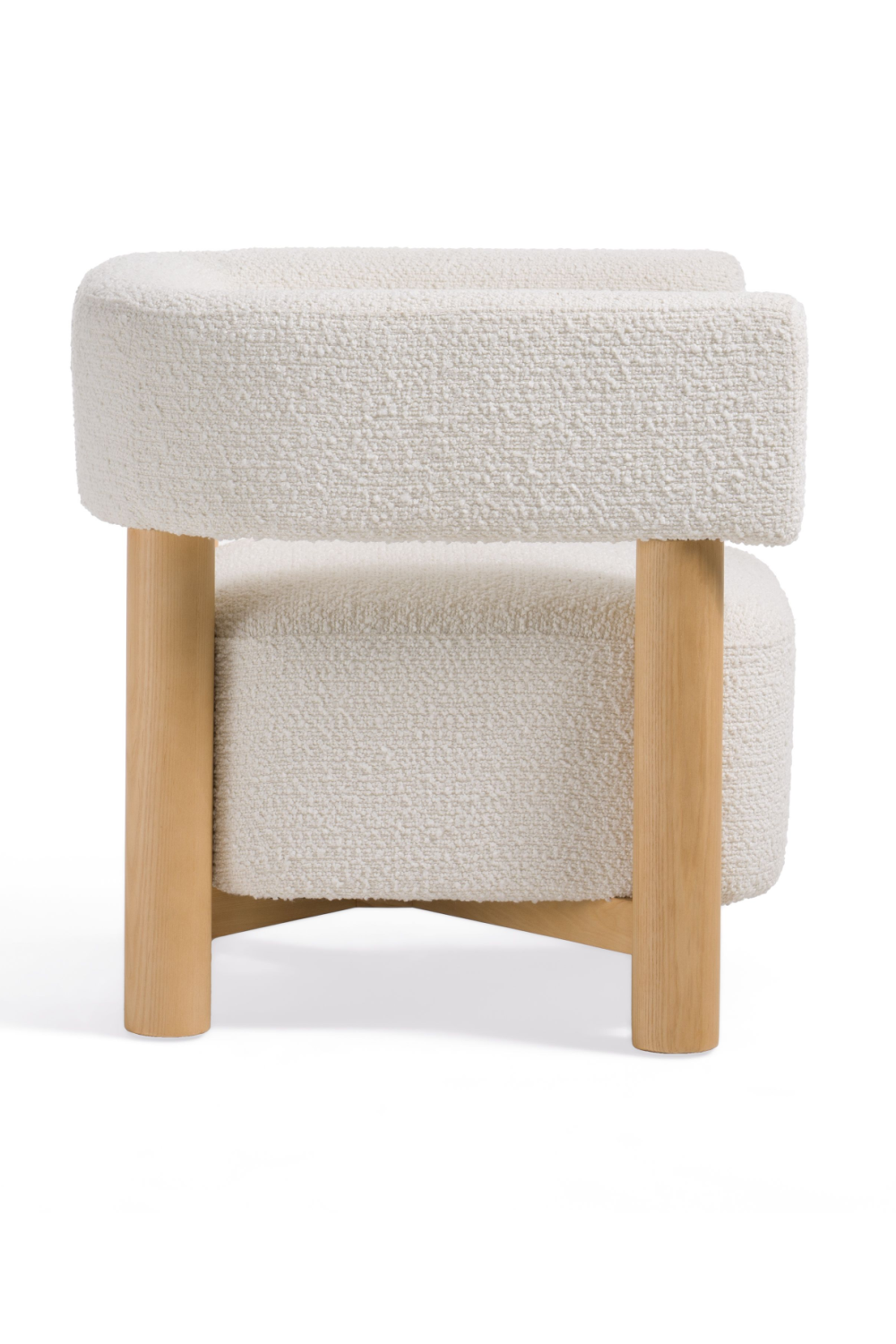 Beech Framed White Accent Chair | OROA Modern Fang | Oroa.com