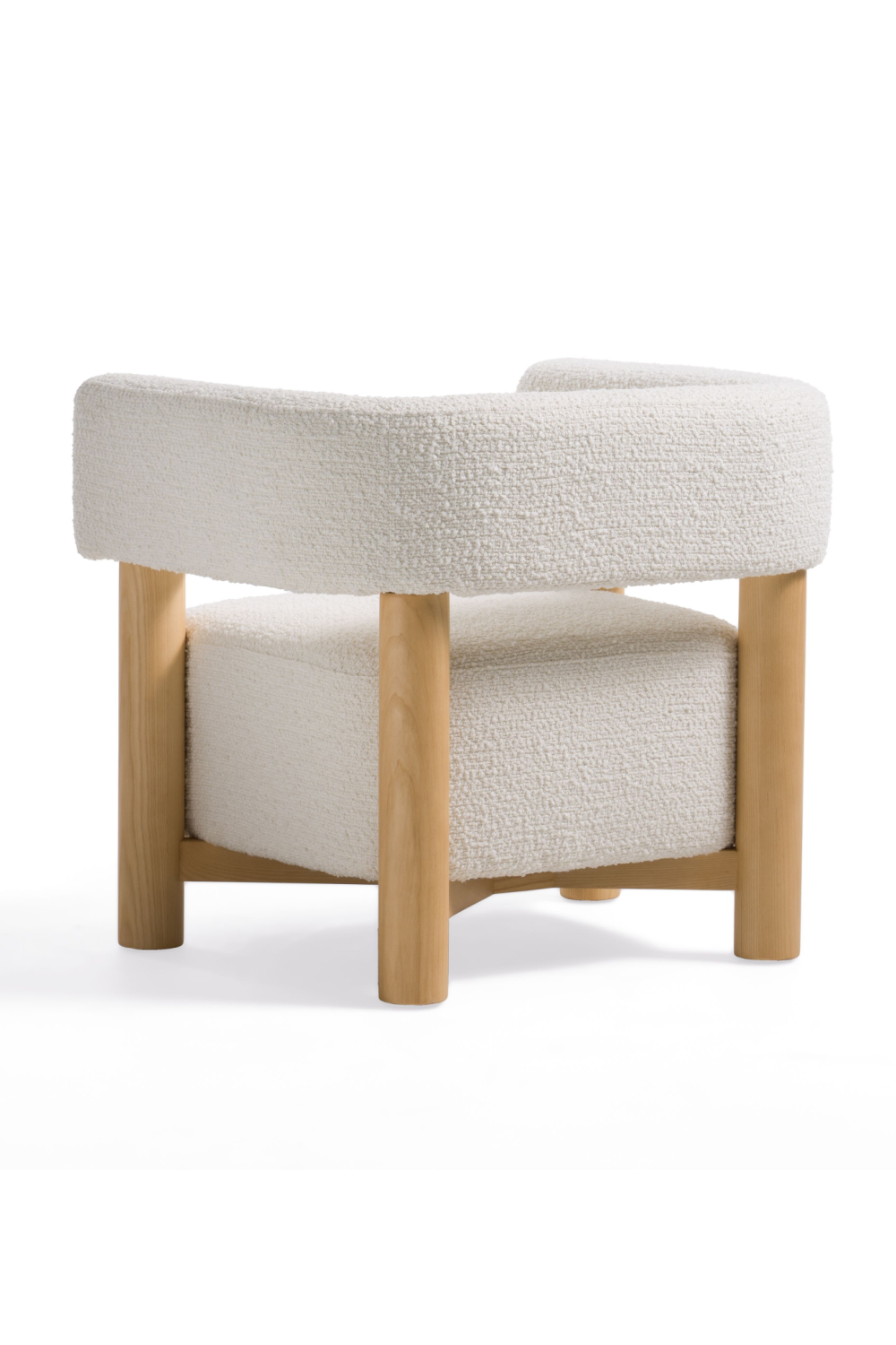 Beech Framed White Accent Chair | OROA Modern Fang | Oroa.com