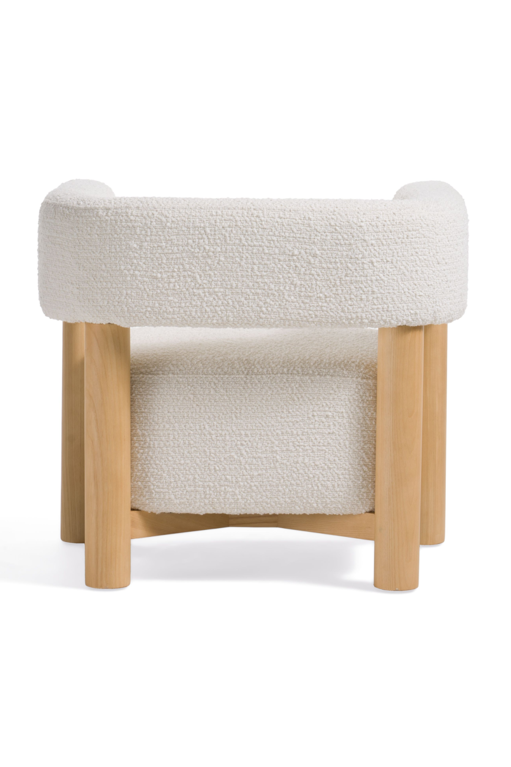 Beech Framed White Accent Chair | OROA Modern Fang | Oroa.com