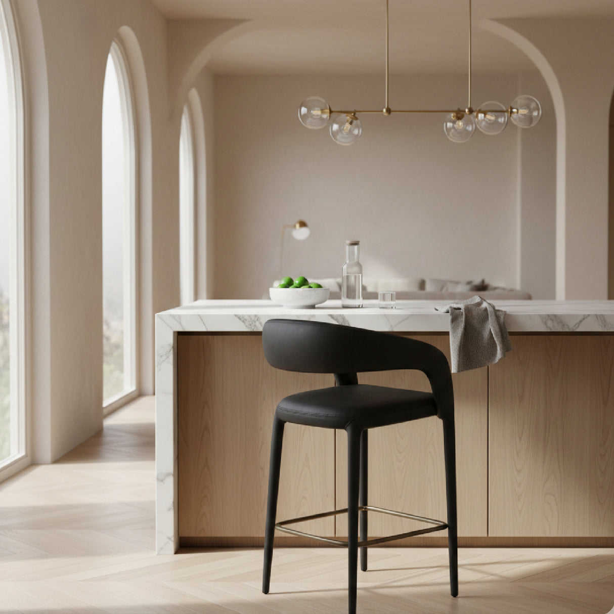 Vegan Leather Upholstered Counter Chair | Oroa.com