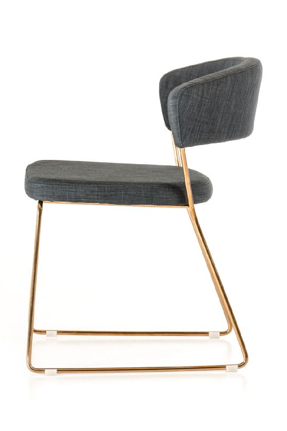 Rosegold Frame Gray Dining Chairs (2) | OROA Modern Ashland | Oroa.com