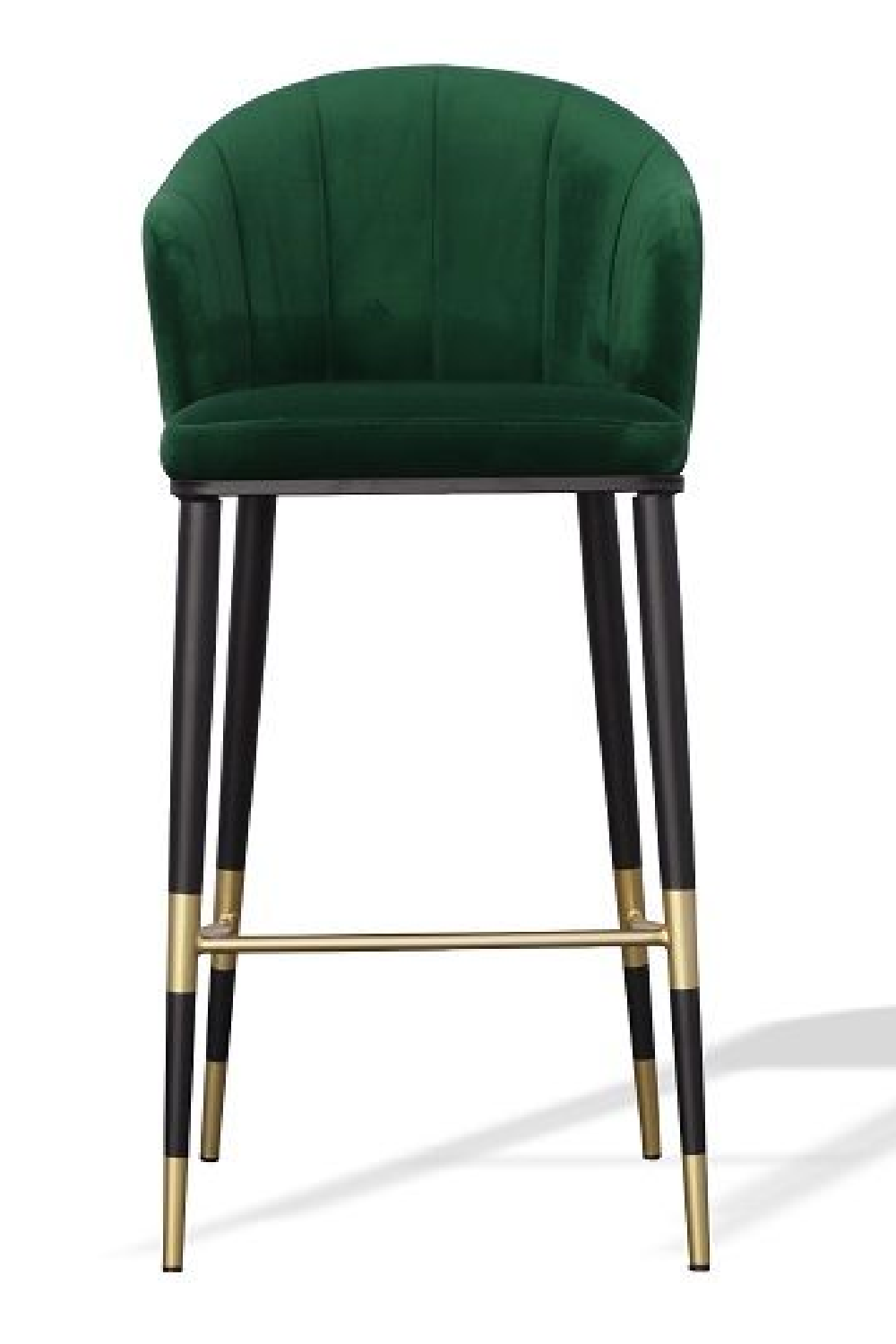 Green Velvet Curved Bar Stool | OROA Modern Adak | Oroa.com