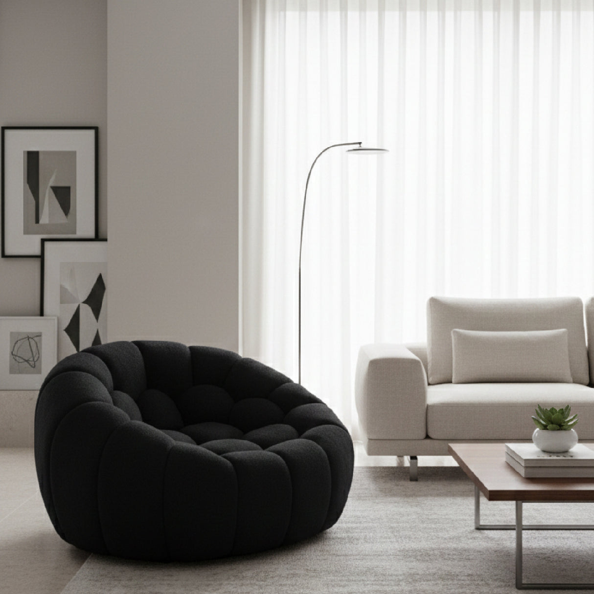 Hexagonal-Tufted Lounge Chair | Oroa.com