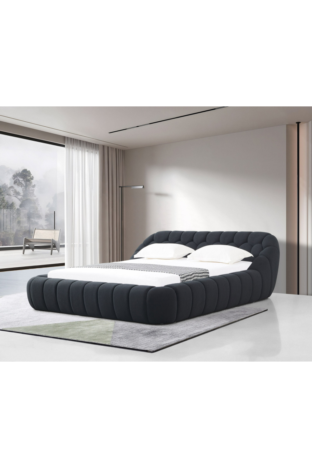 Hexagonal Tufted Queen Bed | OROA Modern Yolonda | Oroa.com