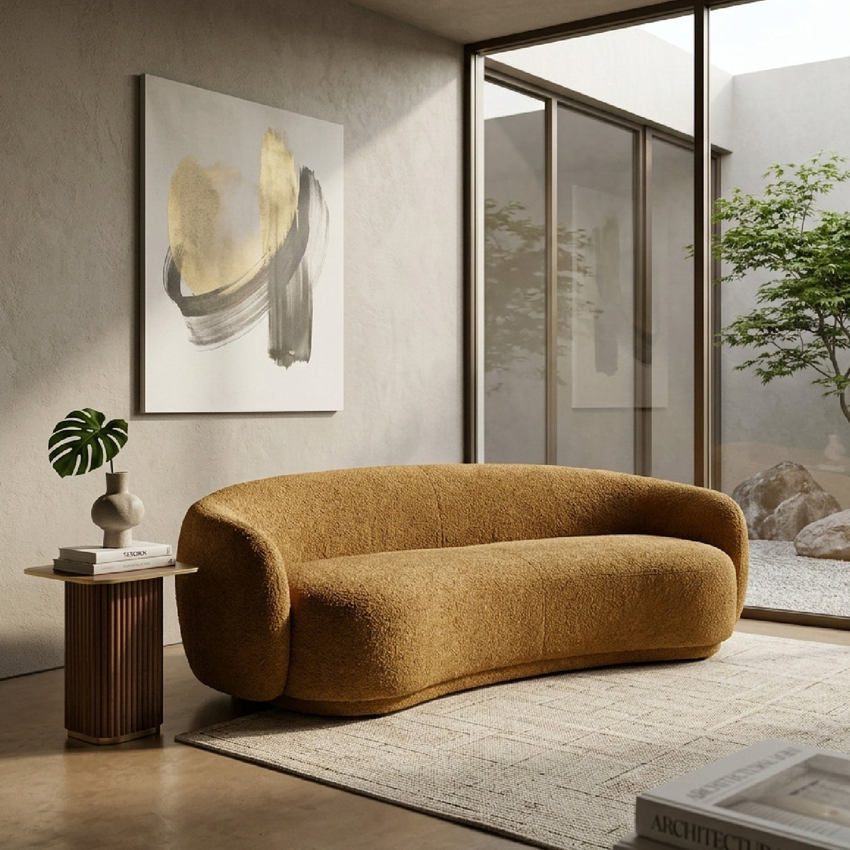 3-Seater Orange Sofa | Oroa.com
