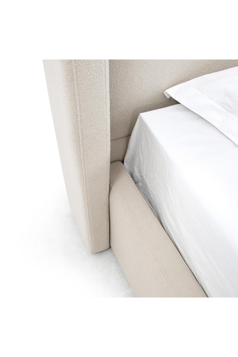 Beige Panel Headboard Bed | OROA Modern Byrne | Oroa.com