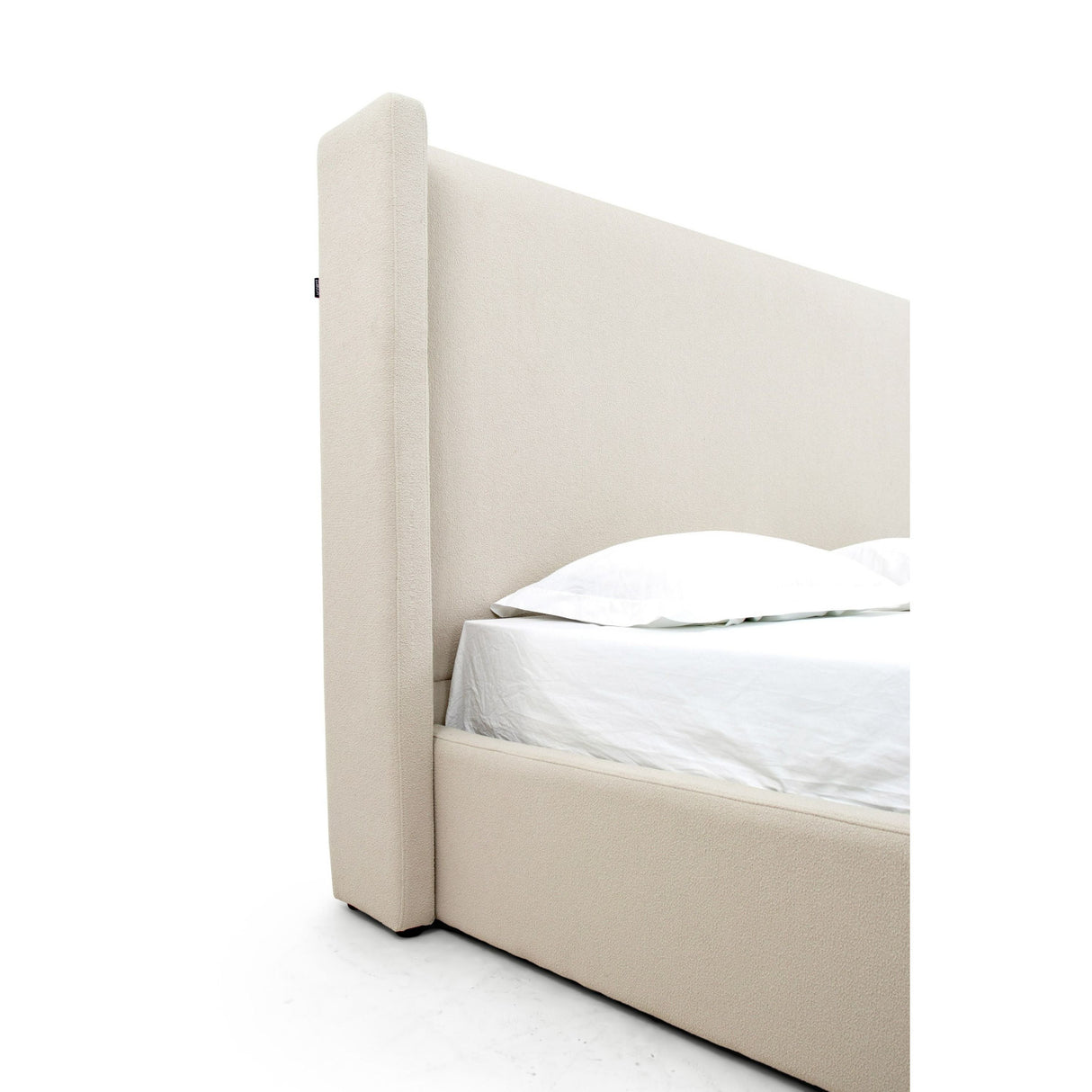 Beige Panel Headboard Bed | Oroa.com