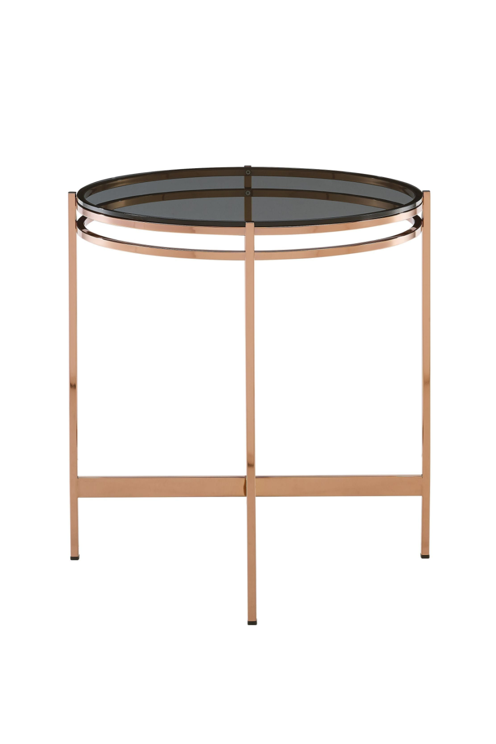 Smoked Glass Round End Table | OROA Modern Bradford | Oroa.com