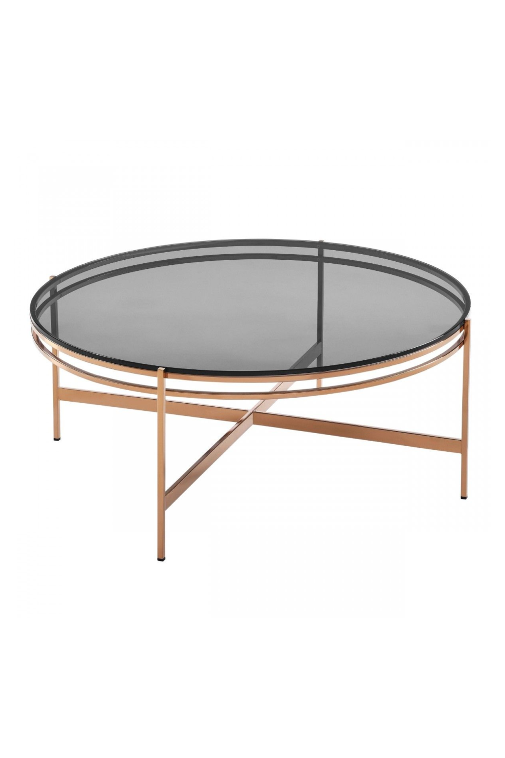 Round Smoked Glass Coffee Table | OROA Modern Bradford | Oroa.com