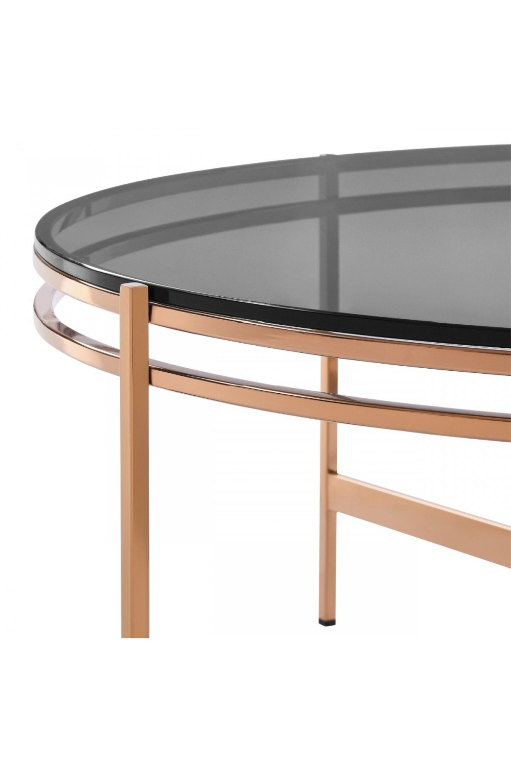 Round Smoked Glass Coffee Table | OROA Modern Bradford | Oroa.com