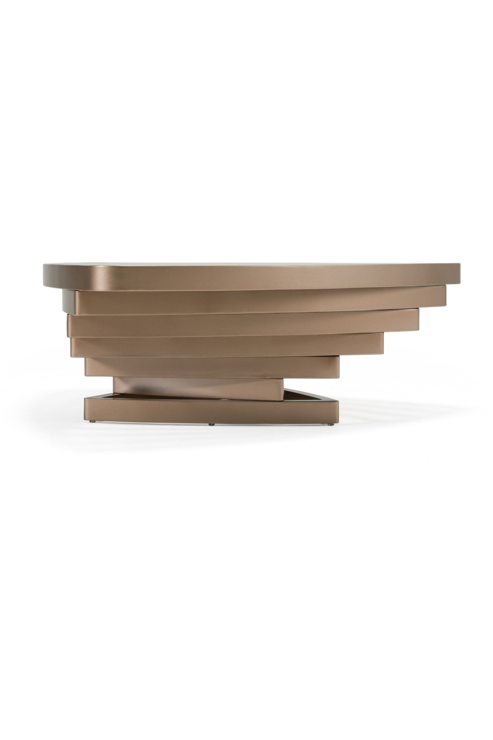 Brown Glass Triangular Coffee Table | Oroa.com