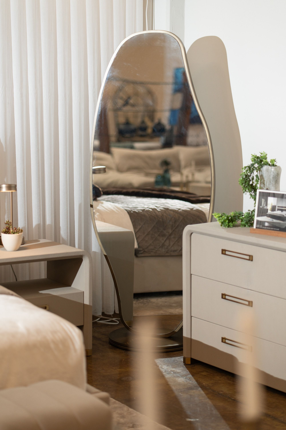 Antique Brass Freestanding Mirror | Oroa.com