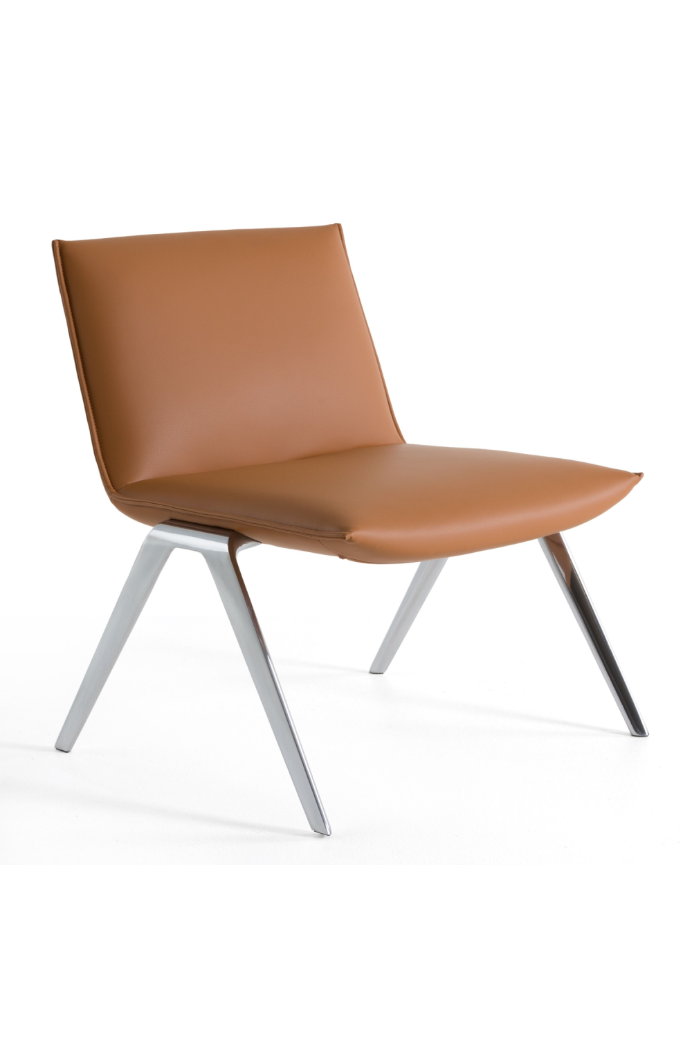 Brown Vegan Leather Accent Chair | OROA Modern Cedric | Oroa.com