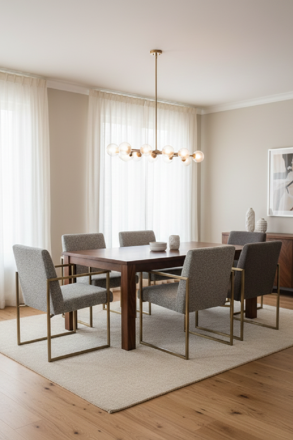 Gray Fabric Dining Chair | Oroa.com
