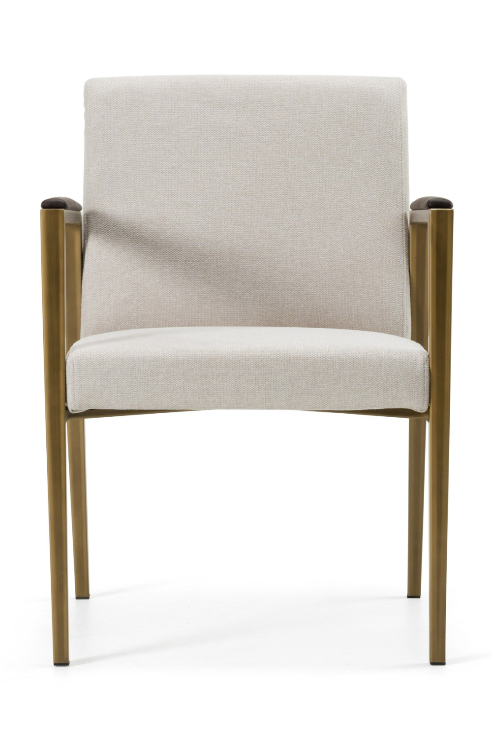 Brass Framed White Dining Chair | Oroa.com