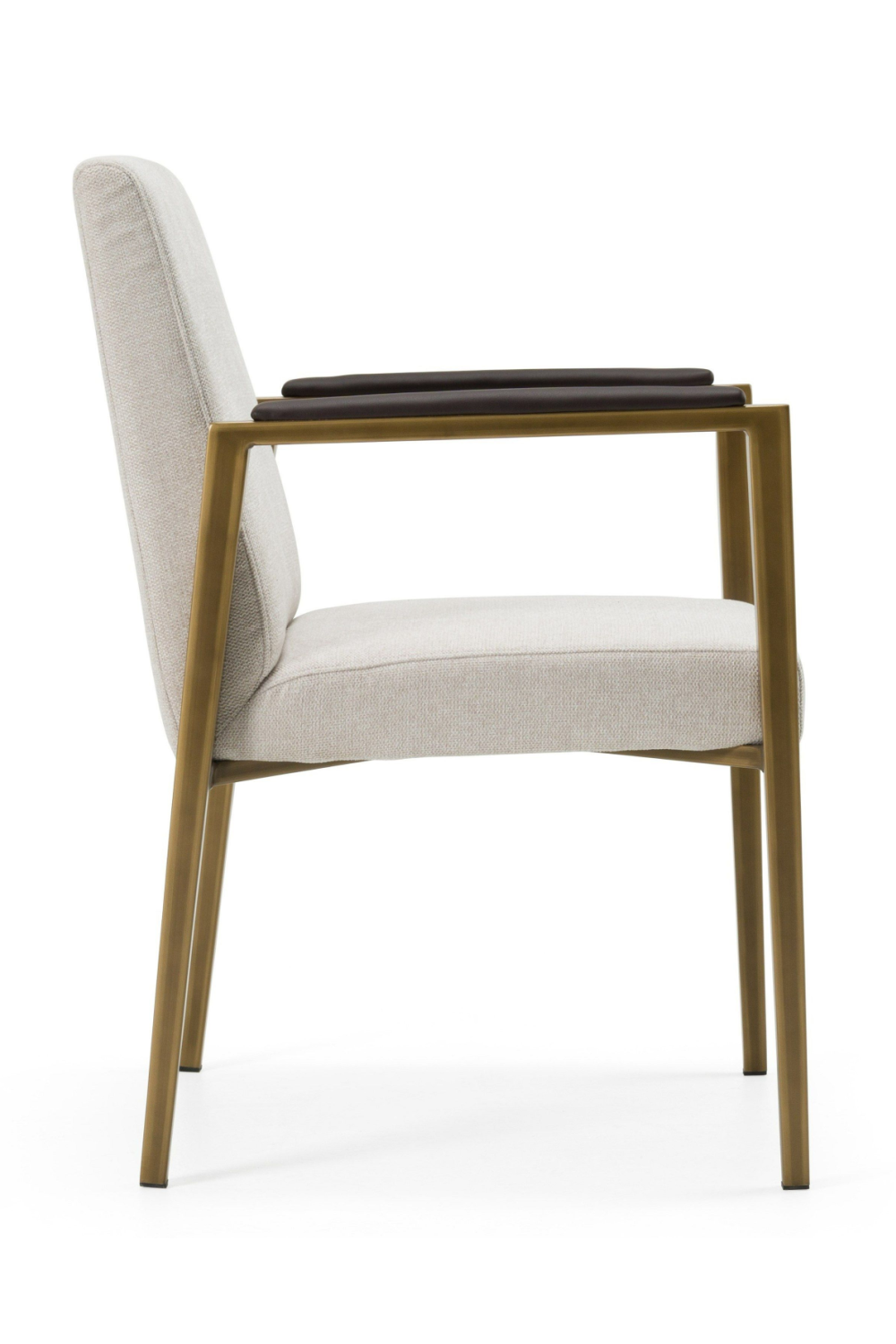 Brass Framed White Dining Chair | Oroa.com