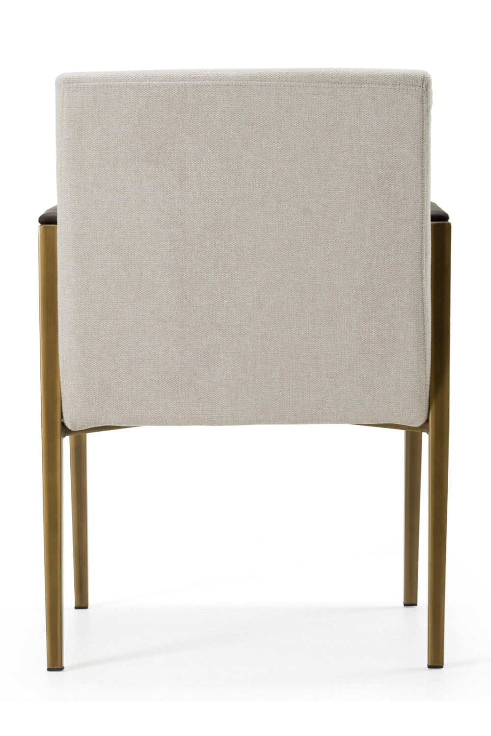 Brass Framed White Dining Chair | Oroa.com