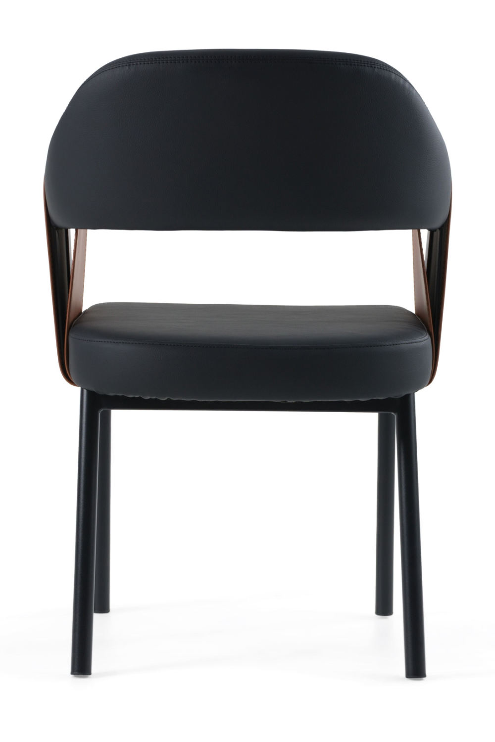 Black Vegan Leather Dining Chair | OROA Modern Jensen | Oroa.com