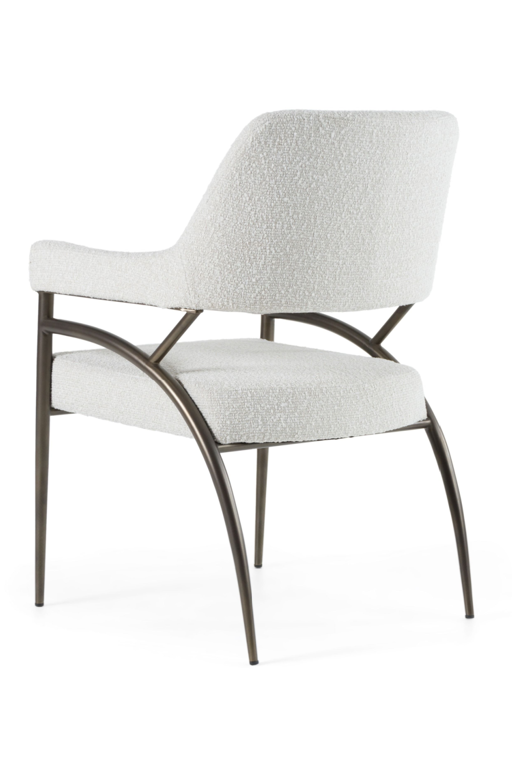 Bronze Framed White Dining Chair | OROA Modern Betty | Oroa.com