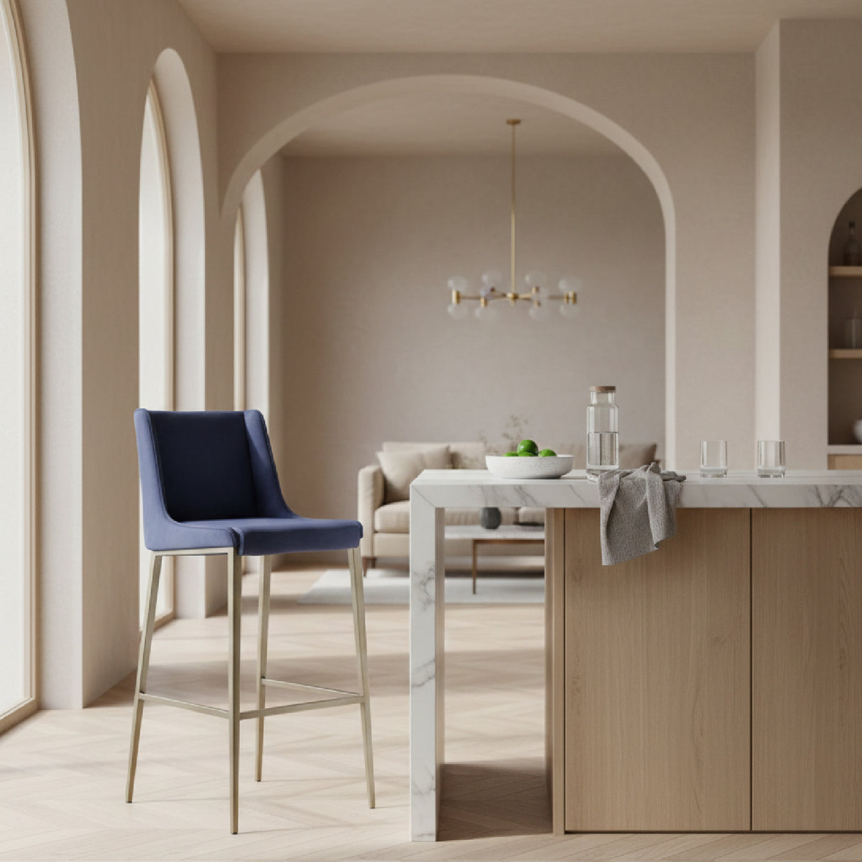 Sloped Arm Counter Stool Set (2) | Oroa.com