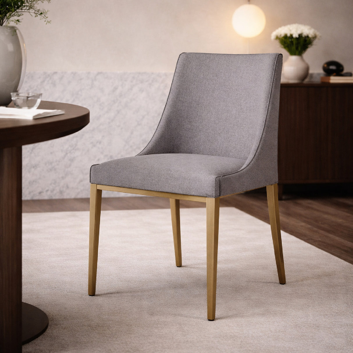 Gray Upholstered Dining Chair | Oroa.com