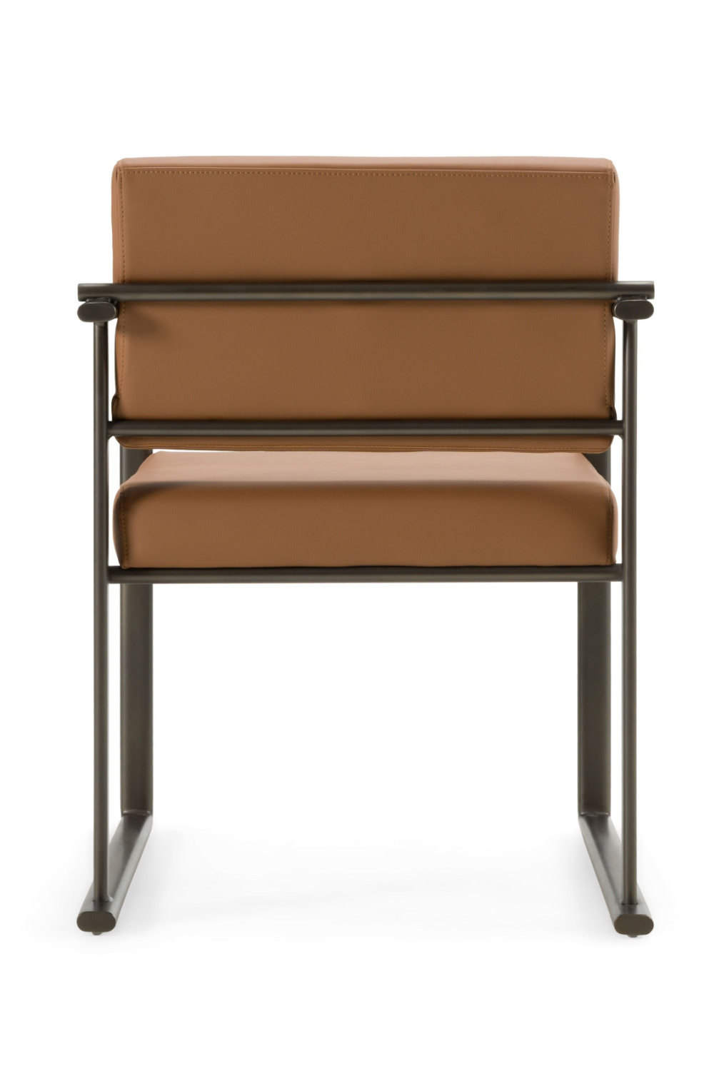 Brown Vegan Leather Dining Chair | OROA Modern Atlan | Oroa.com