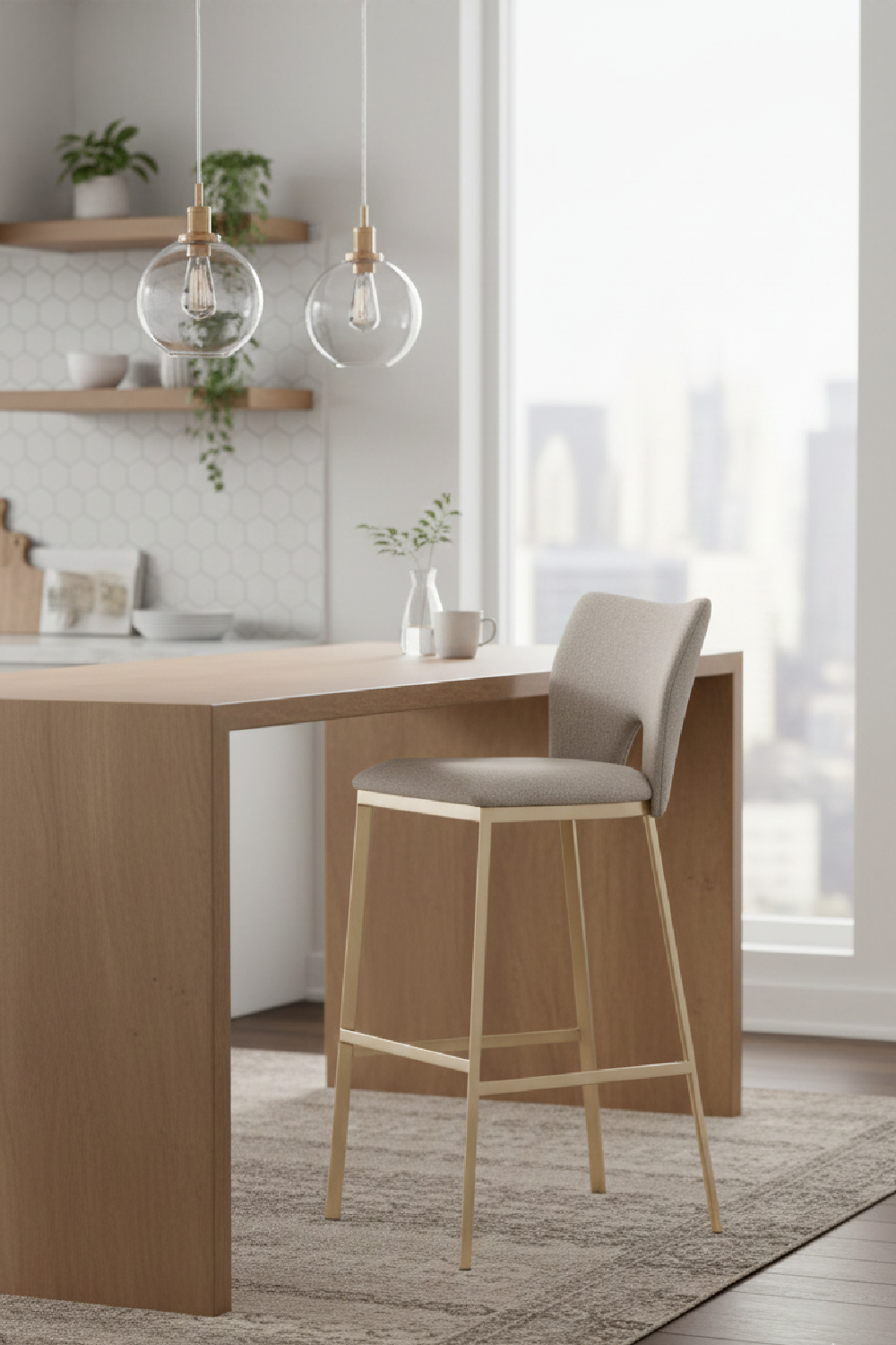 Cutout-Back Bar Stools (2) | OROA Modern Burton | Oroa.com