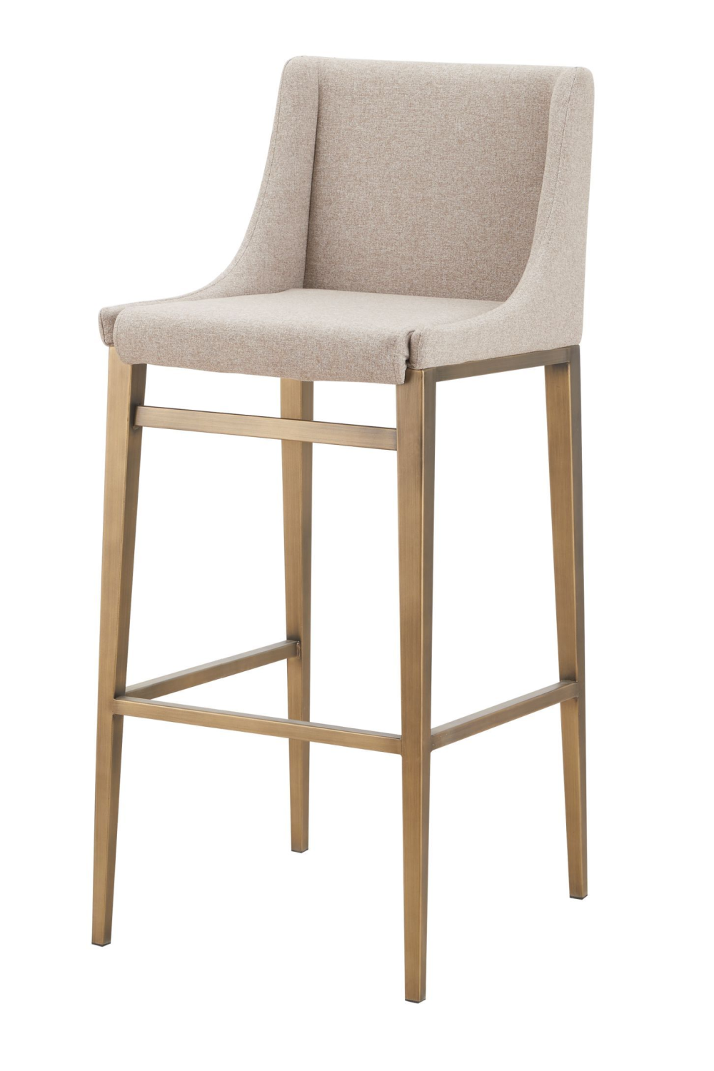 Beige Sloped-Arm Bar Stools (2) | Oroa.com