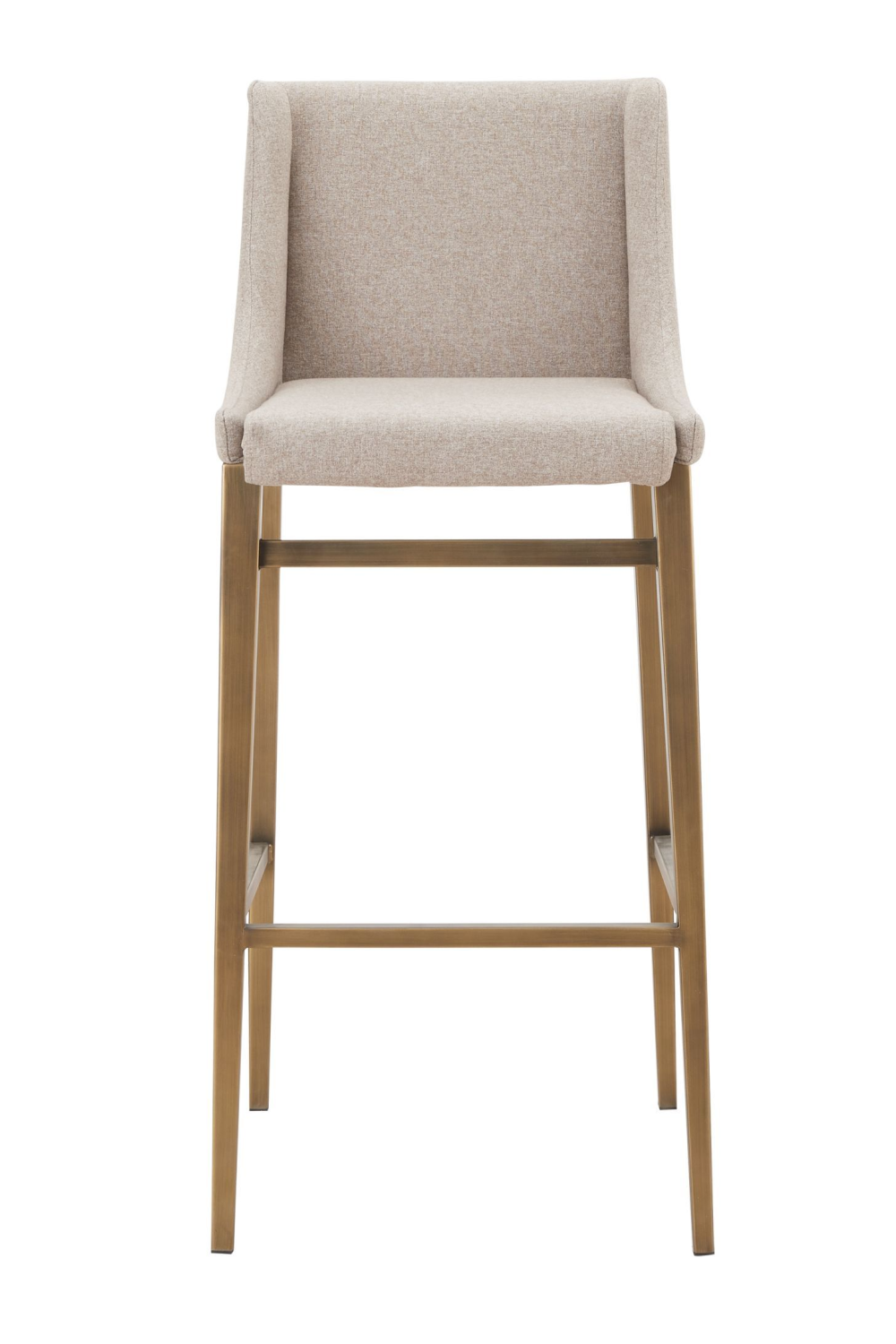 Beige Sloped-Arm Bar Stools (2) | Oroa.com
