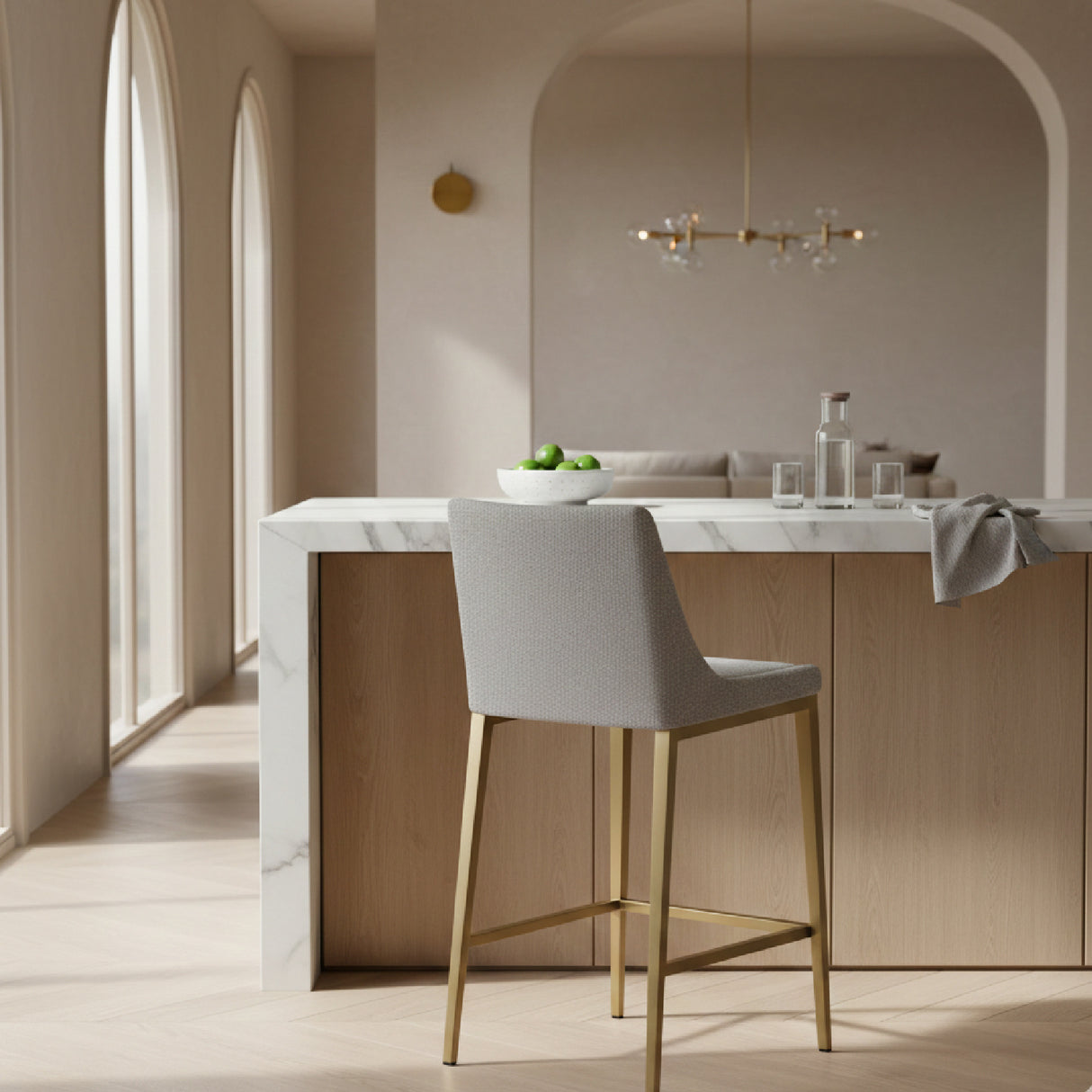 Sloped Arm Counter Stool Set (2) | Oroa.com