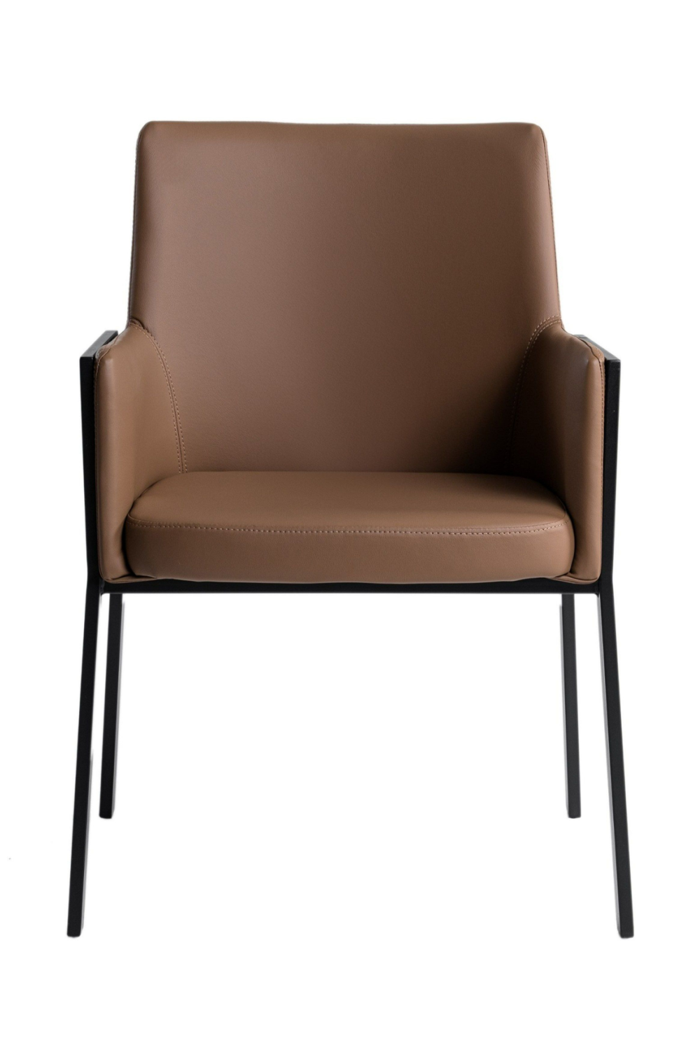 Brown Vegan Leather Dining Chair | OROA Modern Leshay | Oroa.com