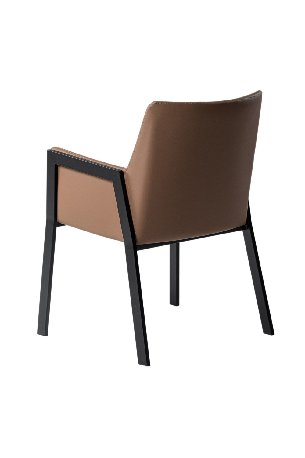 Brown Vegan Leather Dining Chair | OROA Modern Leshay | Oroa.com